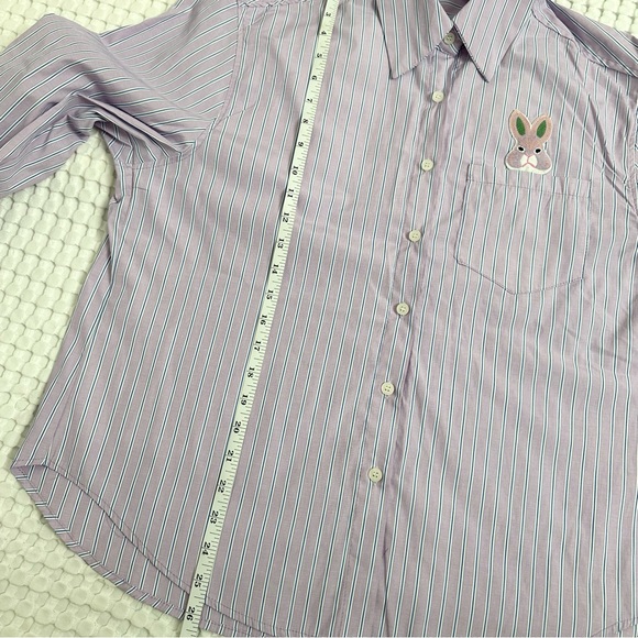 Balboa Purple Striped Angry Bunny Shirt size L - Picture 6 of 8